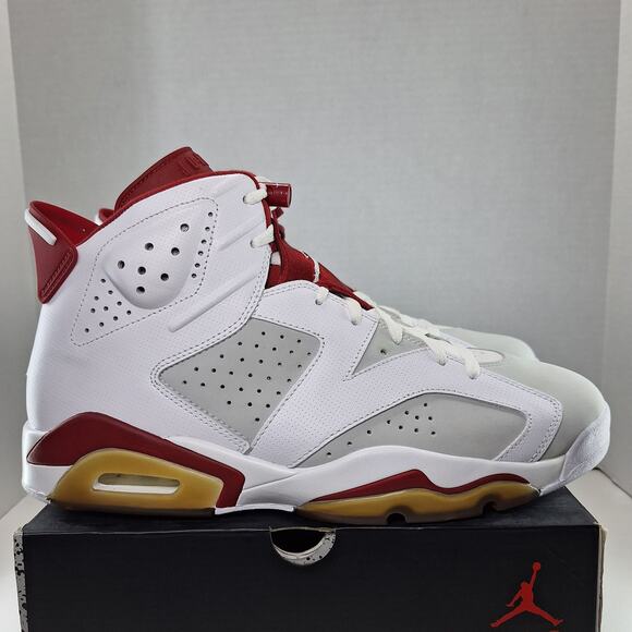 Air Jordan 6 Retro Mens 12 White Alternate 384664-113 Basketball Shoes Sneakers main image 6